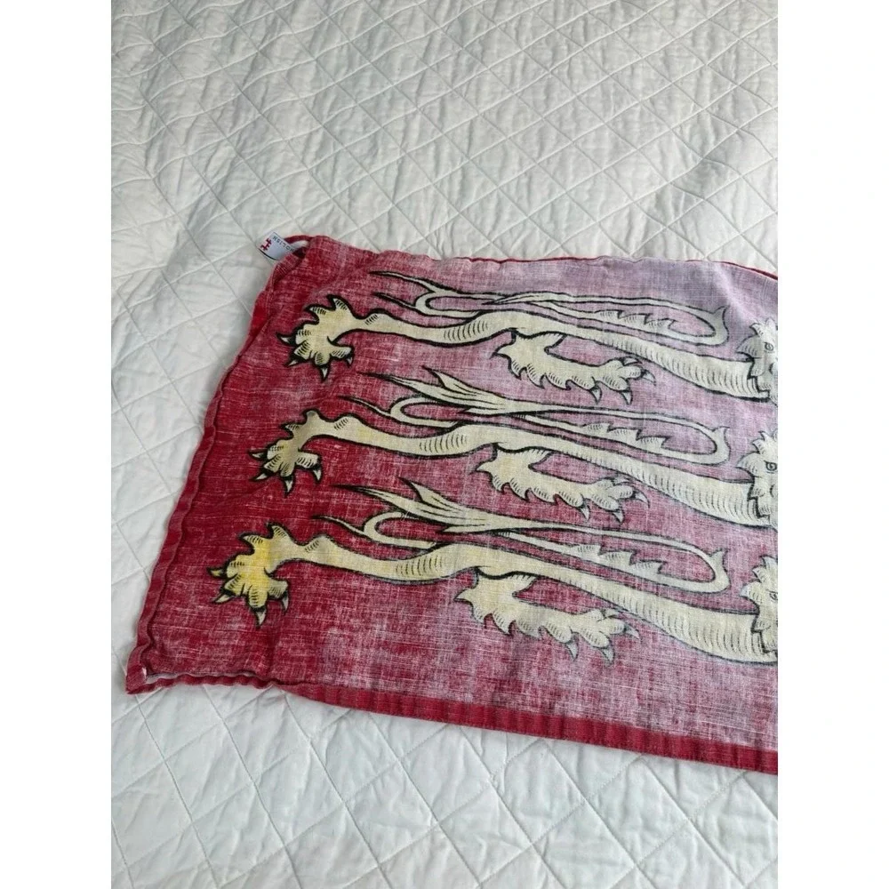 Richard Lion 15x25 English Heritage Banner Linen Cotton Red With Gold Lion UK